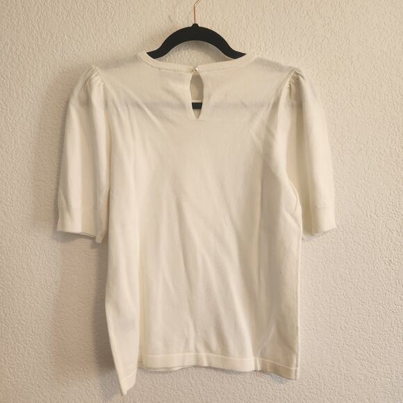 Vince Camuto Women's Size XS White Short Sleeve Sweater NWT - Picture 7 of 7